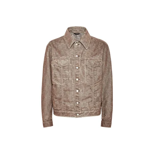 Fendi Бежевый Мужской Джинсовые Куртки