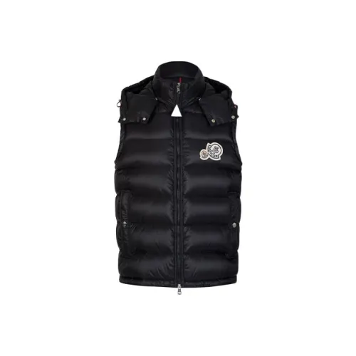 Moncler Черный Мужской Пуховый жилет