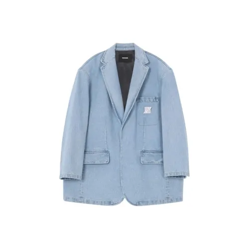 WE11DONE FW21 Denim Jacket Unisex Blue WE11DONE FW21 Деним Куртка Унисекс Синий