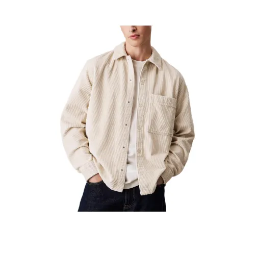 CALVIN KLEIN Куртки и Пальто Европейская версия Мужской Светлый Бежевый