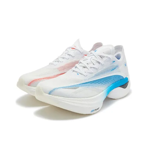 361° Амортизирующие подошва Резистентный Дышащий Низкий Топ Повседневные Беговые кроссовки Унисекс Белый Синий Микс