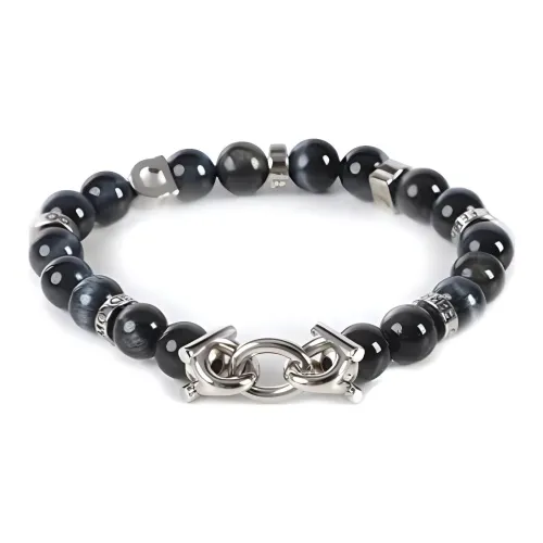 FERRAGAMO Brass Bracelets Мужской Черный