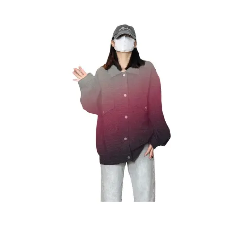 JCUI Куртки Пальто Унисекс Ярко-розовый