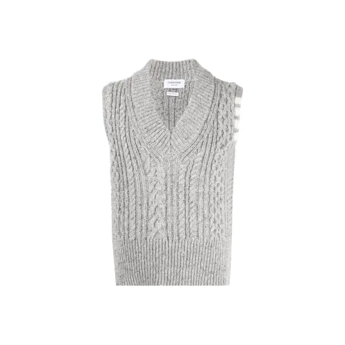 THOM BROWNE Серый Мужской Жилеты