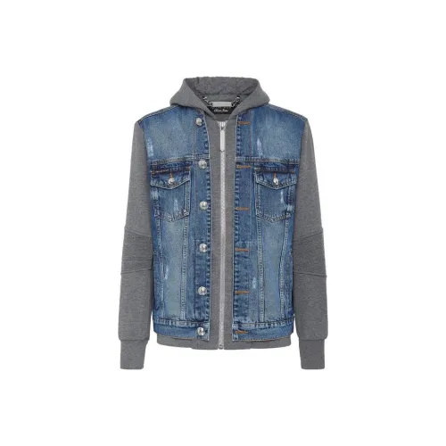 PHILIPP PLEIN Blue Men's Jackets PHILIPP PLEIN Синий Мужские Куртки