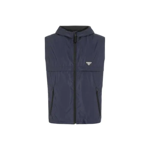 PRADA Blue Men's Gilets PRADA Синий Мужской Жилеты