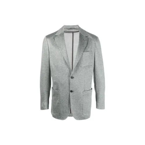 Canali Бизнес-костюм Пальто Мужской Мятно-зеленый