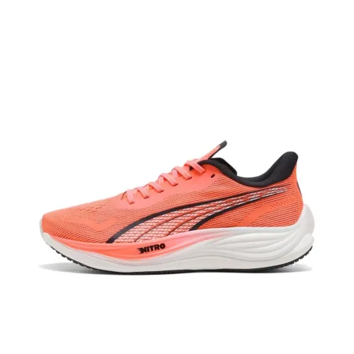 PUMA Velocity Nitro 3 Slip-resistant Abrasion-resistant Low Top Casual Running Shoes Men's Red PUMA Velocity Nitro 3 Противоскользящий Устойчивый к истиранию Низкий Топ Повседневные Беговые Кроссовки Мужские Красные