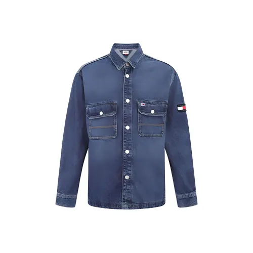 Tommy Hilfiger Джинсовый Синий Мужской Джинсовый Куртки