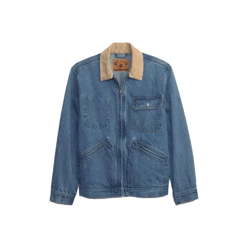 GAP X SEAN WOTHERSPOON Co Брендированная Серия Деним Куртка Унисекс Синий