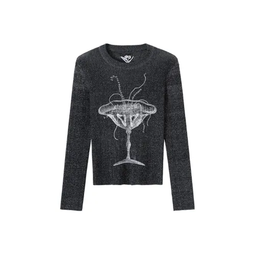 CONP AW24 Трикотаж Унисекс Цветочный Черный