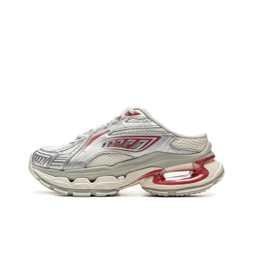 LINING Furious Rider BOW Антибактериальные устойчивые к истиранию противоскользящие домашние тапочки Женские Серебряные Красные