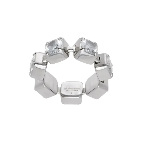 JIL SANDER Латунь Кубический цирконий Кольца Мужские Серебряный