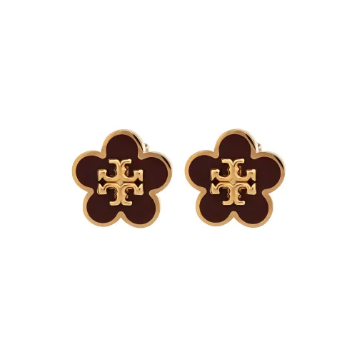 TORY BURCH Эмаль Серьги-гвоздики Женские Bogenji Красный Золотой