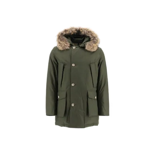 WOOLRICH Пуховик Пальто Мужской Зеленый