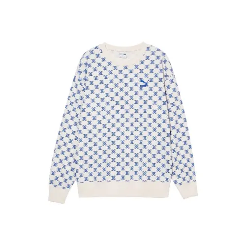 PUMA Свитшот Унисекс Синий Белый