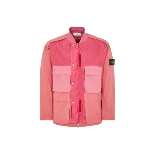 Stone Island Смешанная ткань HYPE TC Series Розовый Мужской Куртки
