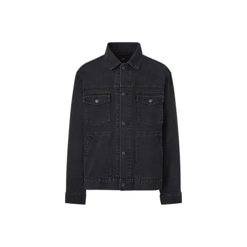 UNIQLO Denim Jacket Unisex Dark Gray UNIQLO Деним Куртка Унисекс Темно-Серый