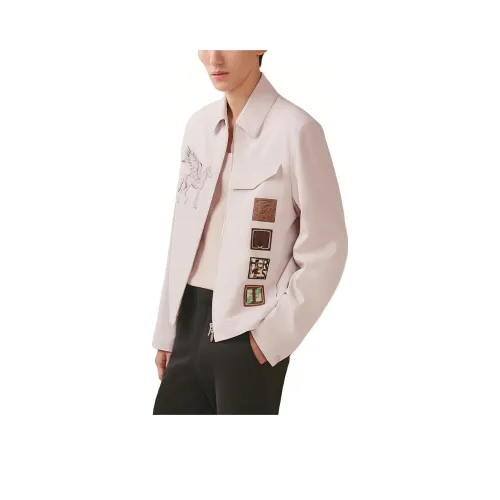 HERMES SS23 Куртки и Пальто Мужской Светло-Розовый