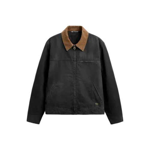ZARA Мужские черные куртки