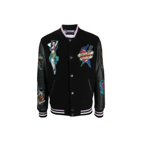 PHILIPP PLEIN Мужские черные куртки