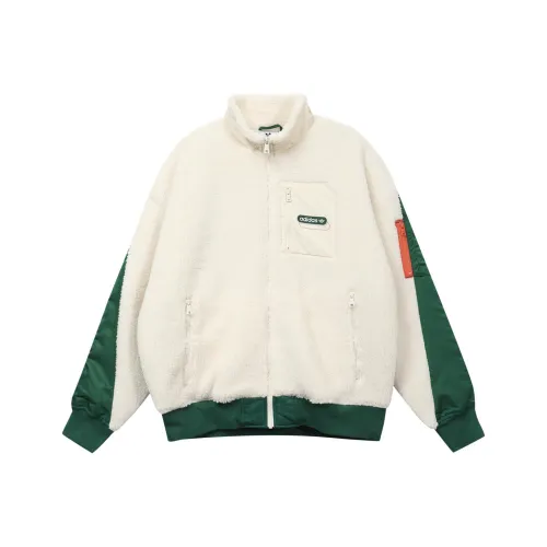 Adidas Originals MR SHERPA Ретро Куртки и Пальто Мужская Версия для Японии Желтый Белый