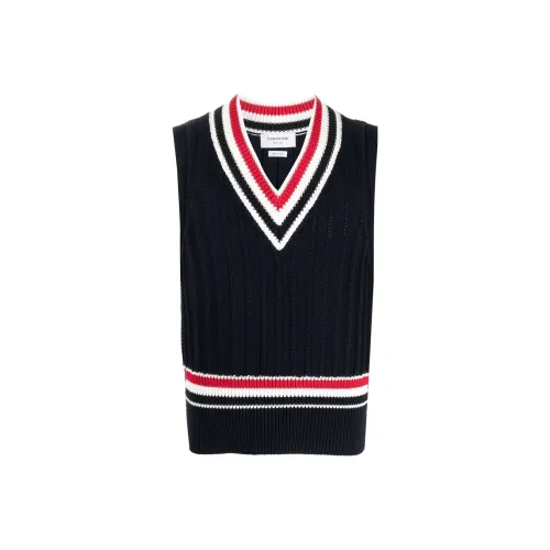 THOM BROWNE Мужские черные жилеты