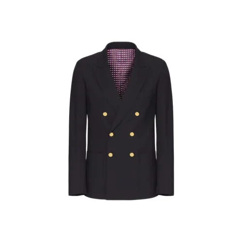 Valentino Мужские Деловые Костюмы Морского Синего Цвета