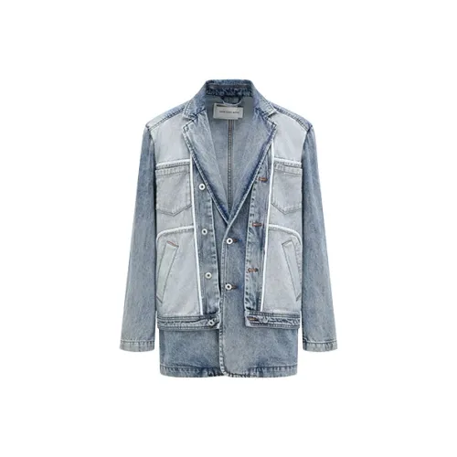 Feng Chen Wang SS24 Бизнес-костюм унисекс синий