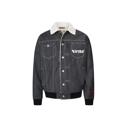 EVISU Джинсовый синий Мужской Джинсовые куртки