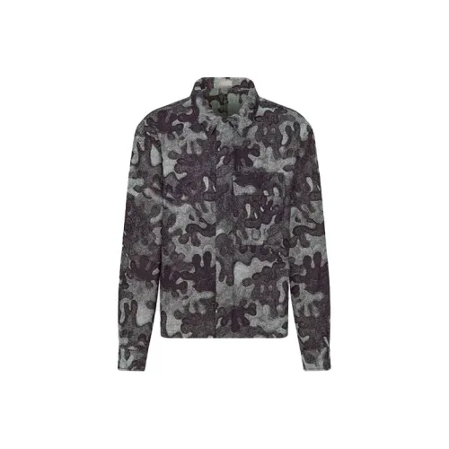 DIOR x PETER DOIG FW21 Denim Jacket Men's Dark Blue Mystery