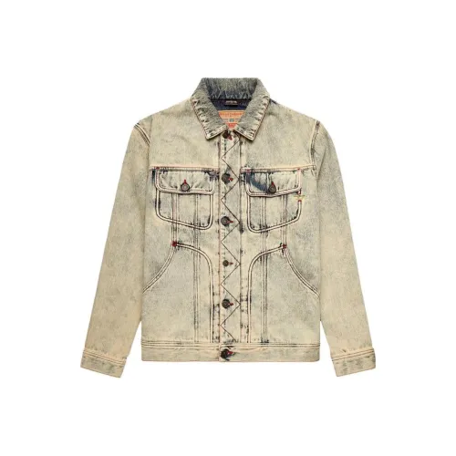 DIESEL Бежевый Мужской Джинсовые Куртки
