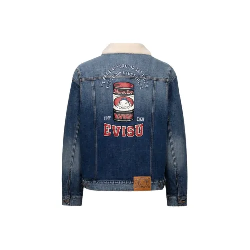 EVISU Джинсовый синий Мужской Джинсовые куртки