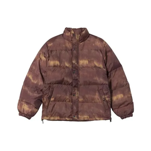 Stussy Красный Коричневый Мужской Пуховик (Пуф)