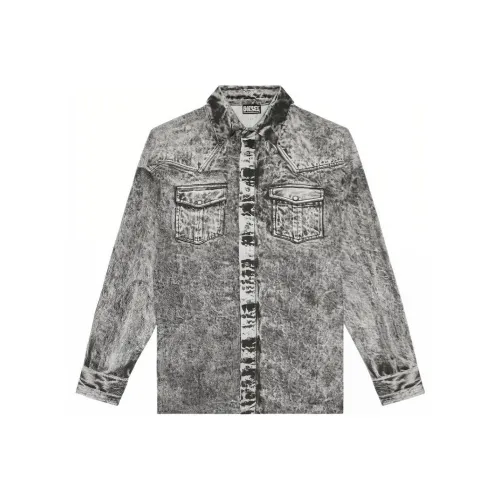 DIESEL Серый Мужской Джинсовые Куртки