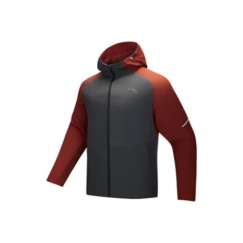 ANTA RUNNING Collection Куртки и Пальто Мужской Серый Замковый Ржаво-Красный