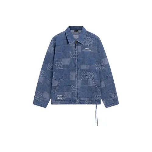 Джинсовая куртка с подкладкой мужская цвет далёкий небесный