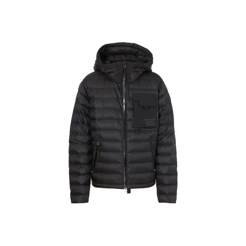 Burberry Однотонный С капюшоном Пуховик Мужской Черный