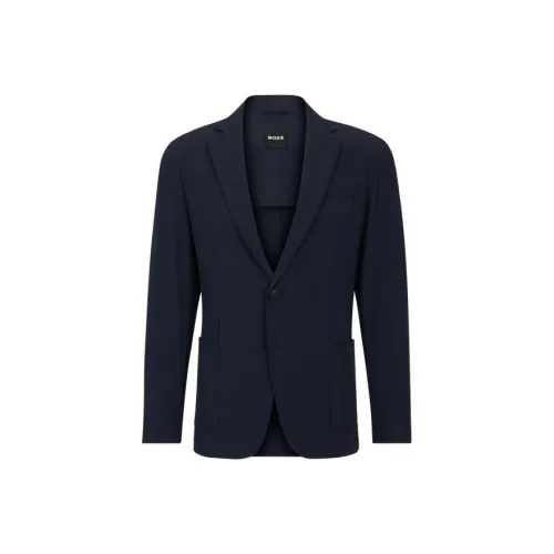 Hugo Boss SS24 Бизнес Костюм Пальто Мужской Темно-синий