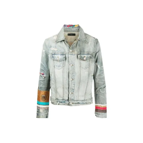 AMIRI Blue Men's Denim Jackets  
AMIRI Синий Мужские Джинсовые Куртки