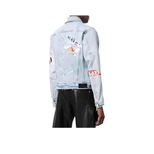 AMIRI Blue Men's Denim Jackets AMIRI Синий Мужские Джинсовые Куртки