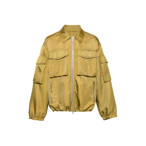 DRIES VAN NOTEN SS24 Куртки и Пальто Мужской Светлый Оливковый Зеленый