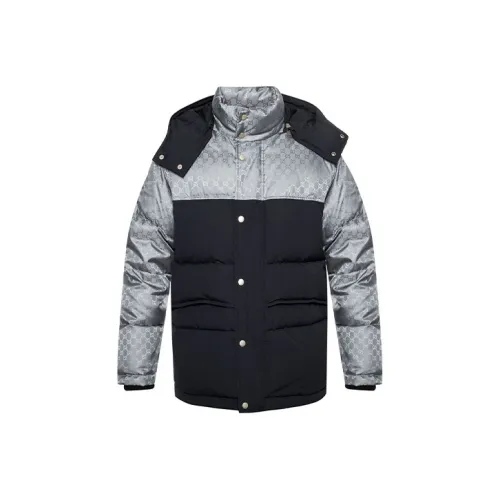 GUCCI Silver Men's Down Jackets GUCCI Серебряный Мужские Пуховики