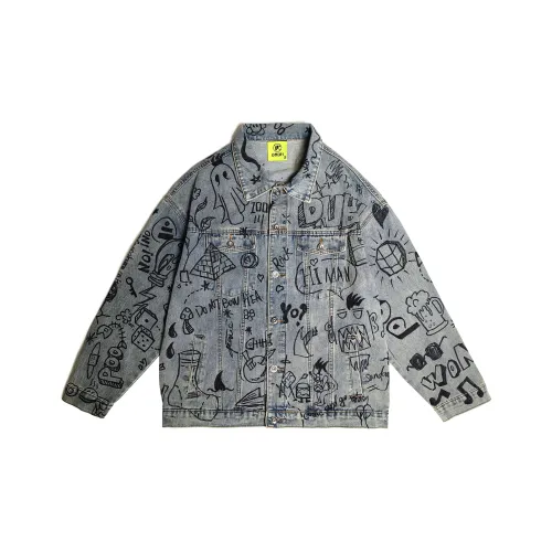 DNBH Denim Jacket Unisex Denim Blue DNBH Деним Куртка Унисекс Джинсовый Синий