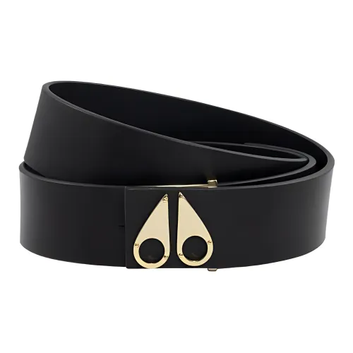 Moose Knuckles Значок Логотип Icon Украшение Плавная пряжка Кожаные ремни Мужской Черный