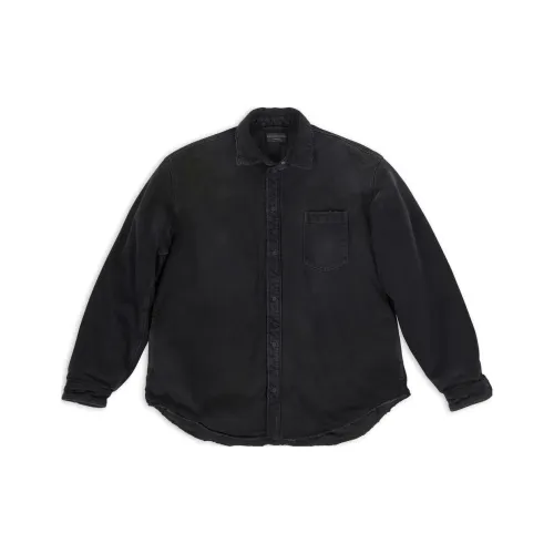 Balenciaga SS23 Denim Jacket Loose Fit Men's Black