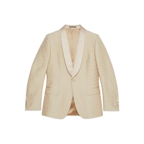 GUCCI FW23 Бизнес-костюм Куртка Мужская Светлый Бежевый