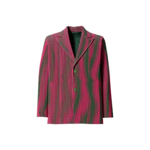 Homme Plissé Issey Miyake Бизнес-костюм Пальто Мужской Розовый