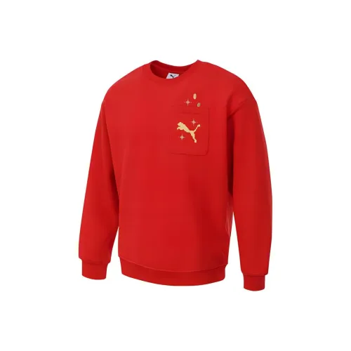 PUMA Red Men's Sweatshirts PUMA Красный Мужские Толстовки