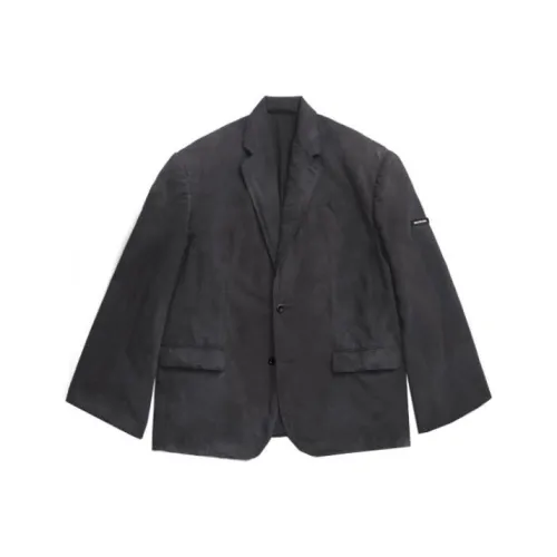 Balenciaga Бизнес Костюм Пальто Свободный крой Мужской Черный